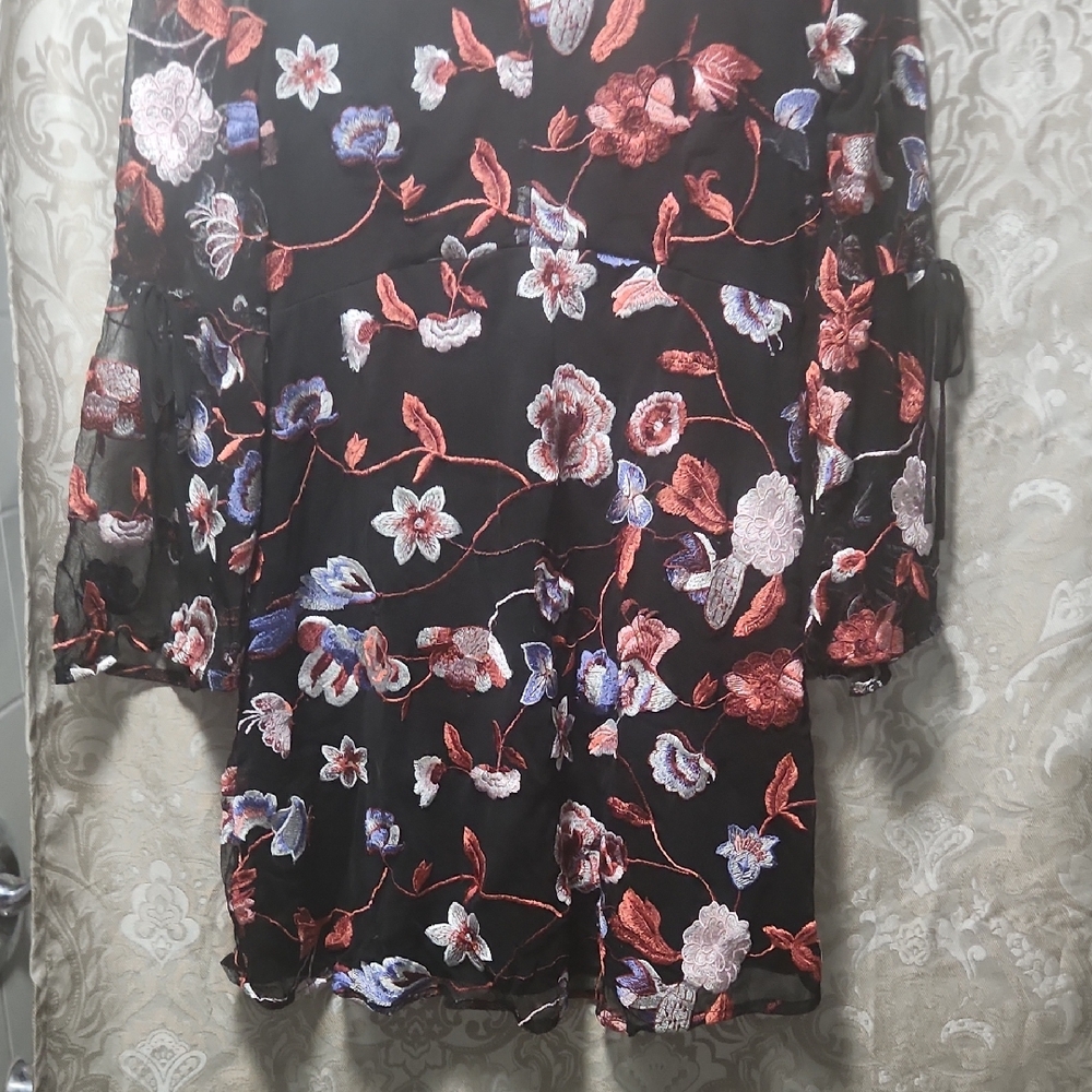 Bell Sleeve Embroidered dress